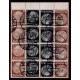 ALEMANIA 1934 ESTAMPILLAS SE-TENANT ZUSAMMENDRUCKE USADAS QUE SON MUCHO MAS RARAS BLOQUE MAYOR EN FRAGMENTO